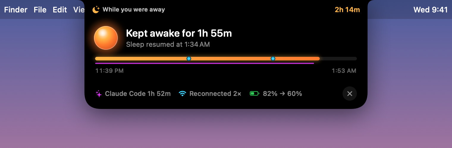 While you were away summary in the notch